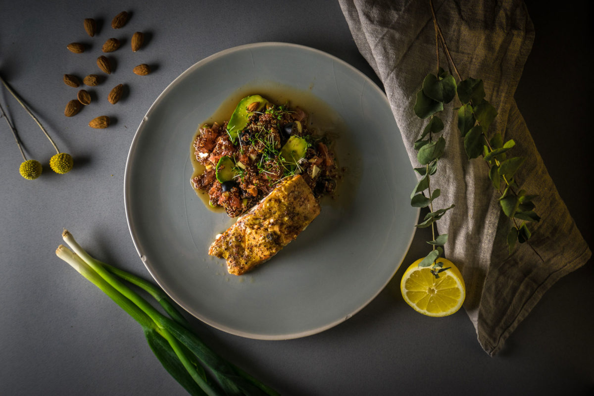 Asiatischer Lachs mit Gewürz-Kartoffeln und Zitronencreme | CUDDLING ...